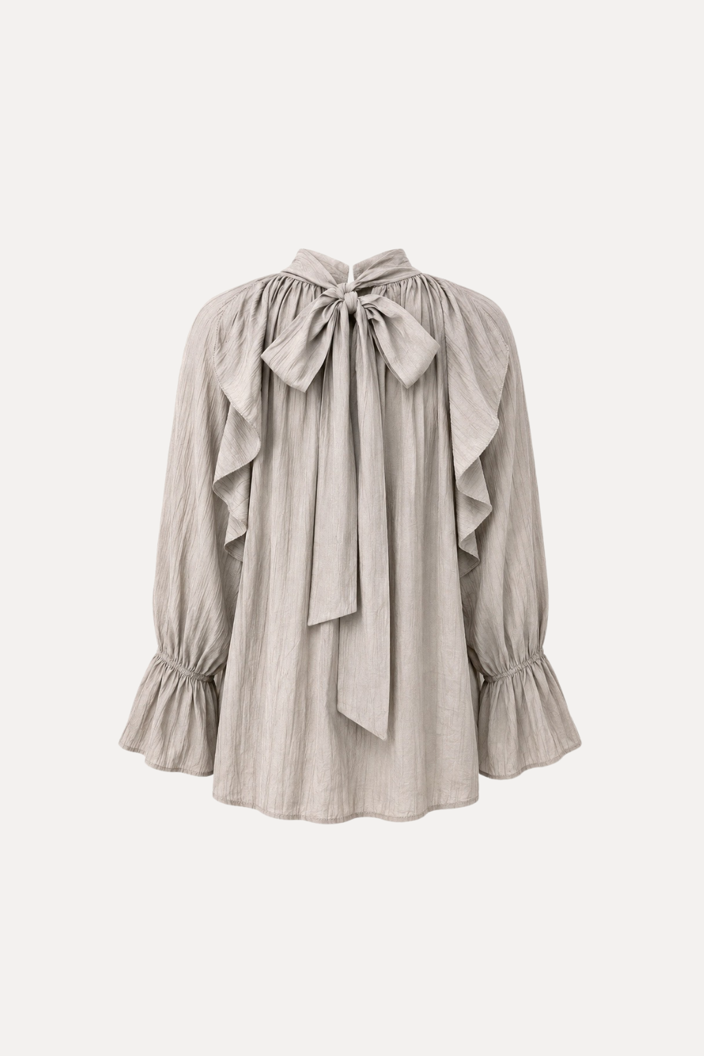 Ruffle Blouse - Taupe