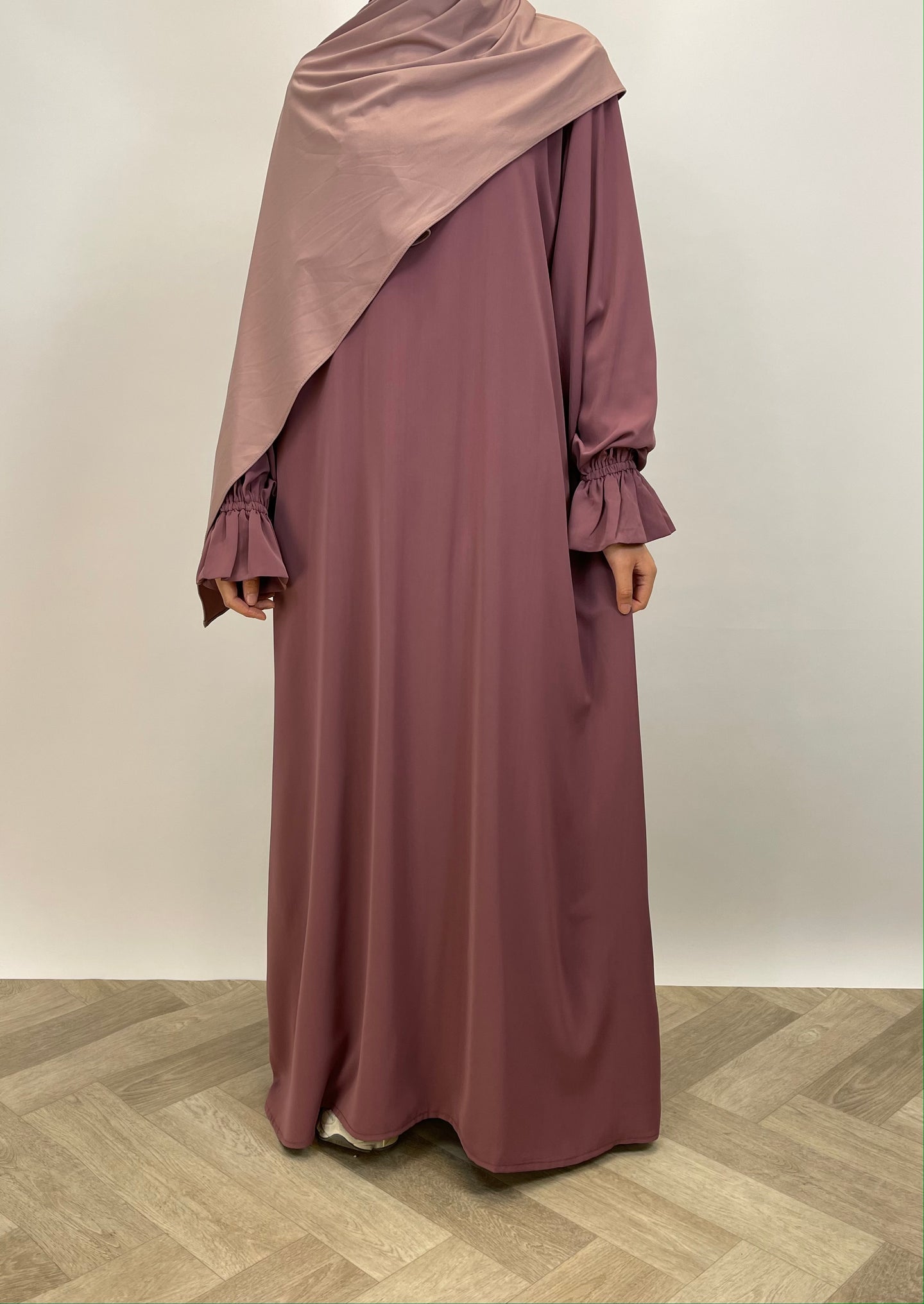 Abaya met elegante mouwtjes - Purple - Hijab Boutique