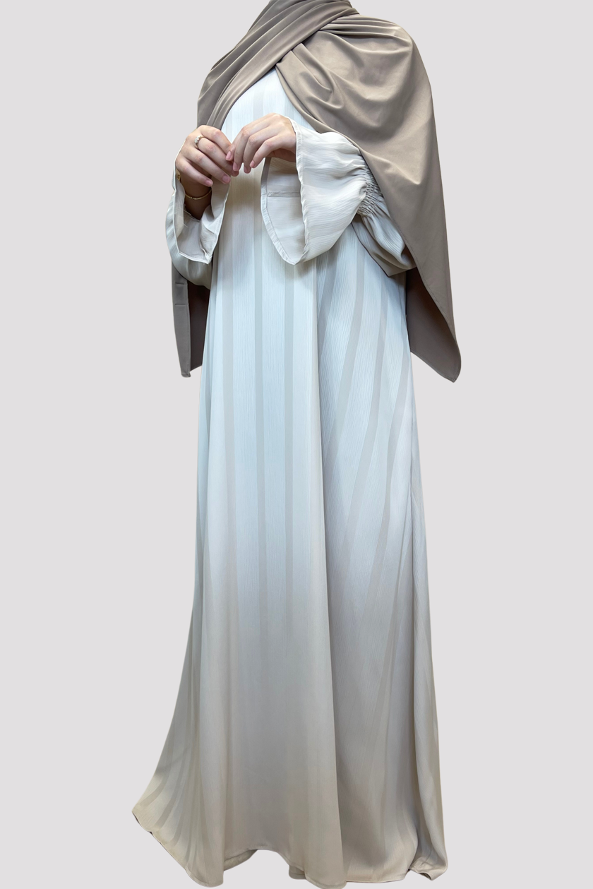 Satin dress - Creme - Hijab Boutique