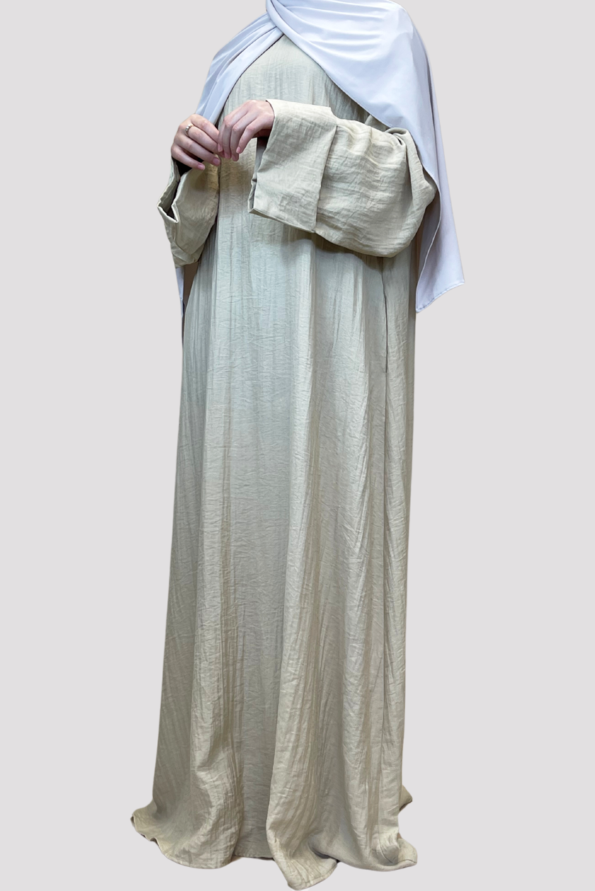 Abaya lightweight - Soft Yellow - Hijab Boutique