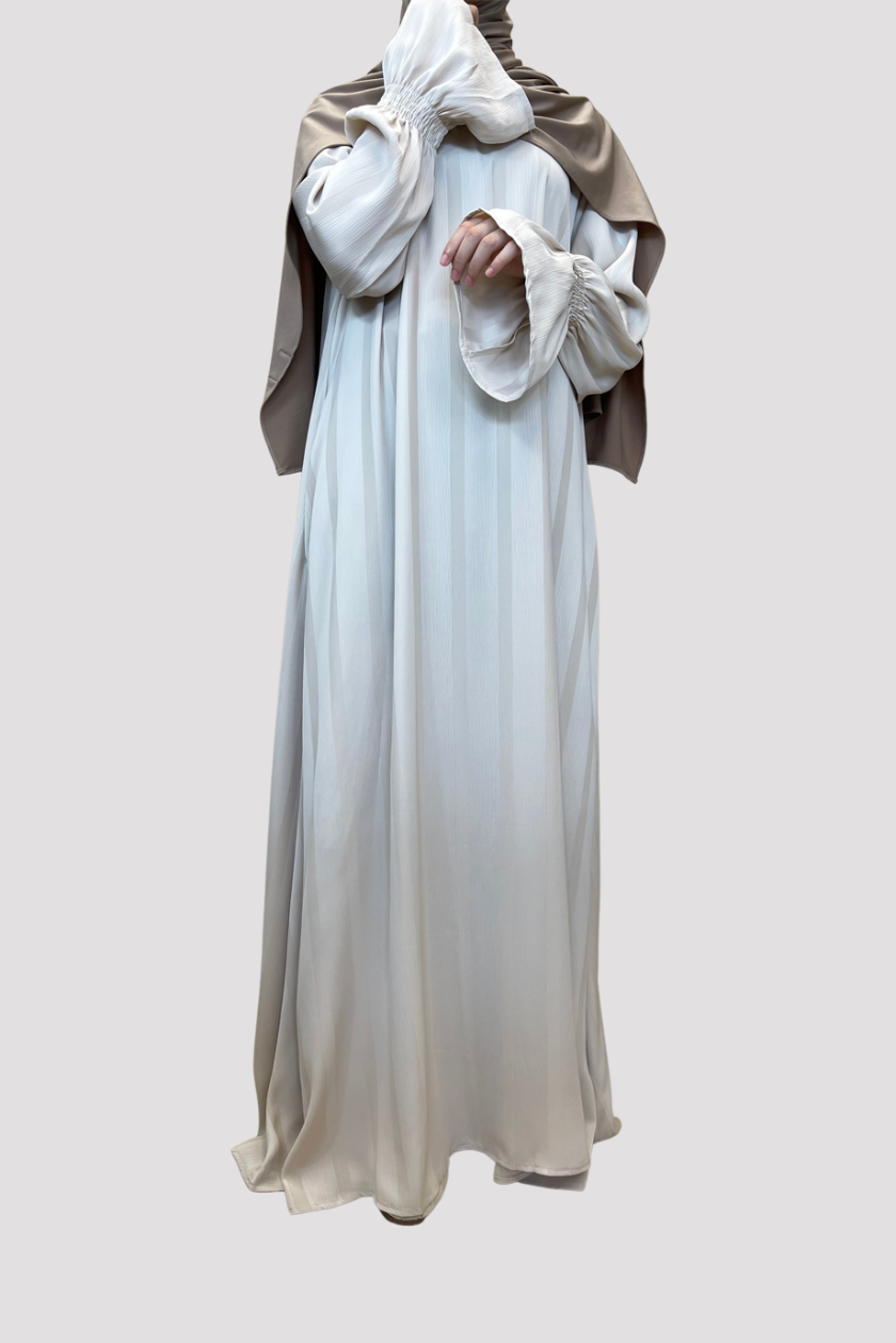 Satin dress - Creme - Hijab Boutique