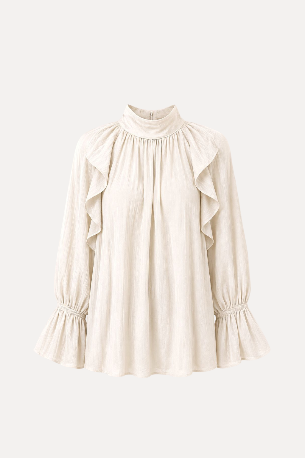 Ruffle Blouse - Beige