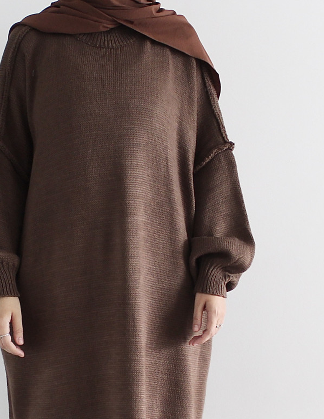 Oversized sweater - Brown