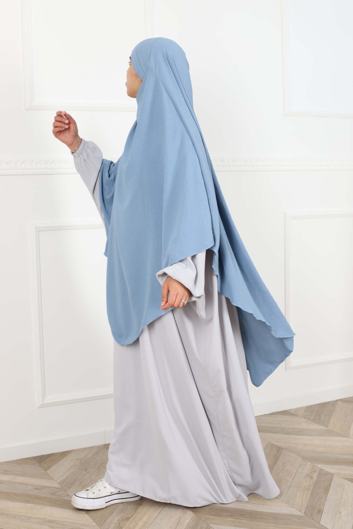 Tie back khimar jazz - Lightblu