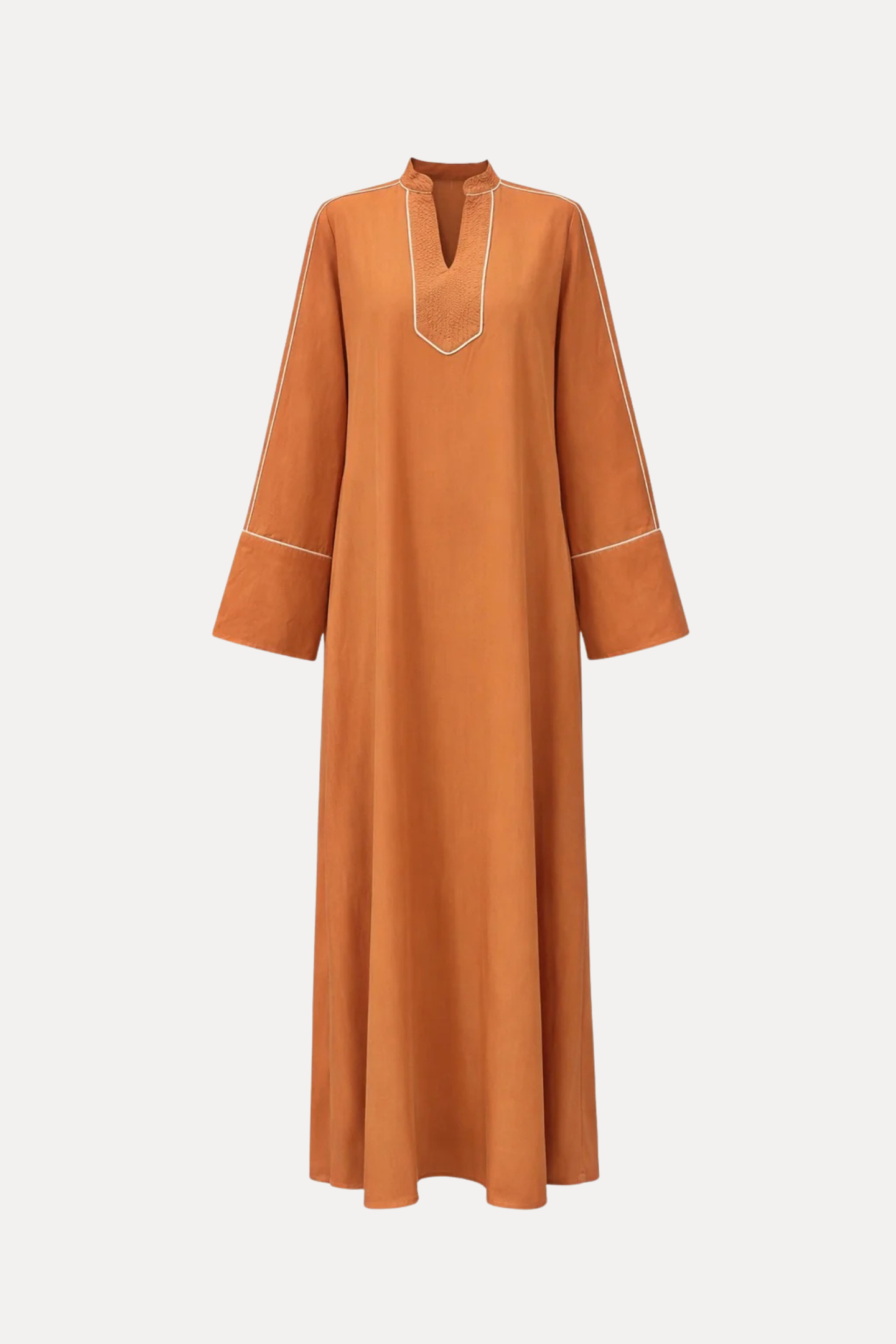 Linnen kaftan - Terracotta