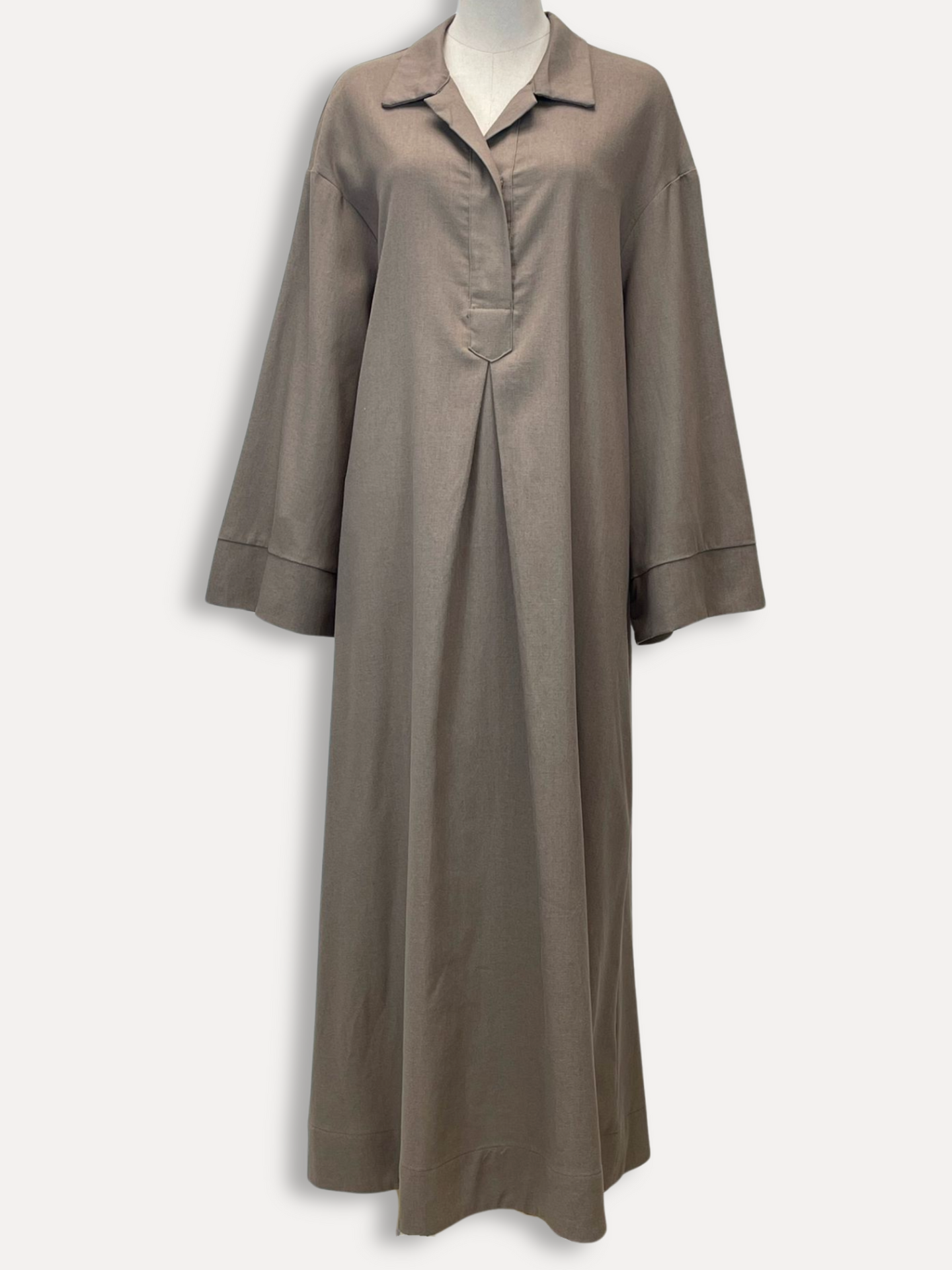 Linnen dress - Brown