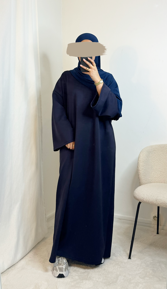 Sweaterdress wide sleeves - Dark Blue - Hijab Boutique