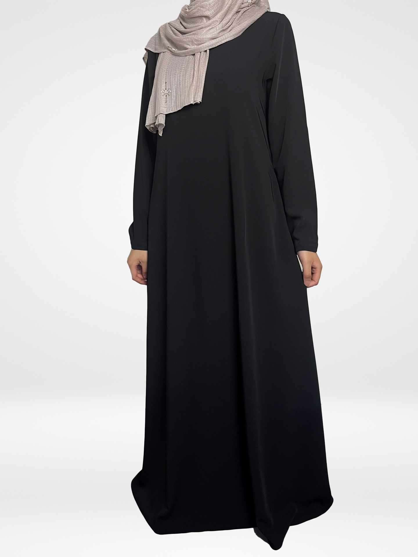 A-lijn abaya - Zwart (150cm) - Hijab Boutique