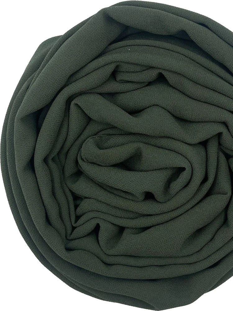 Crepe L - Dark green - Hijab Boutique