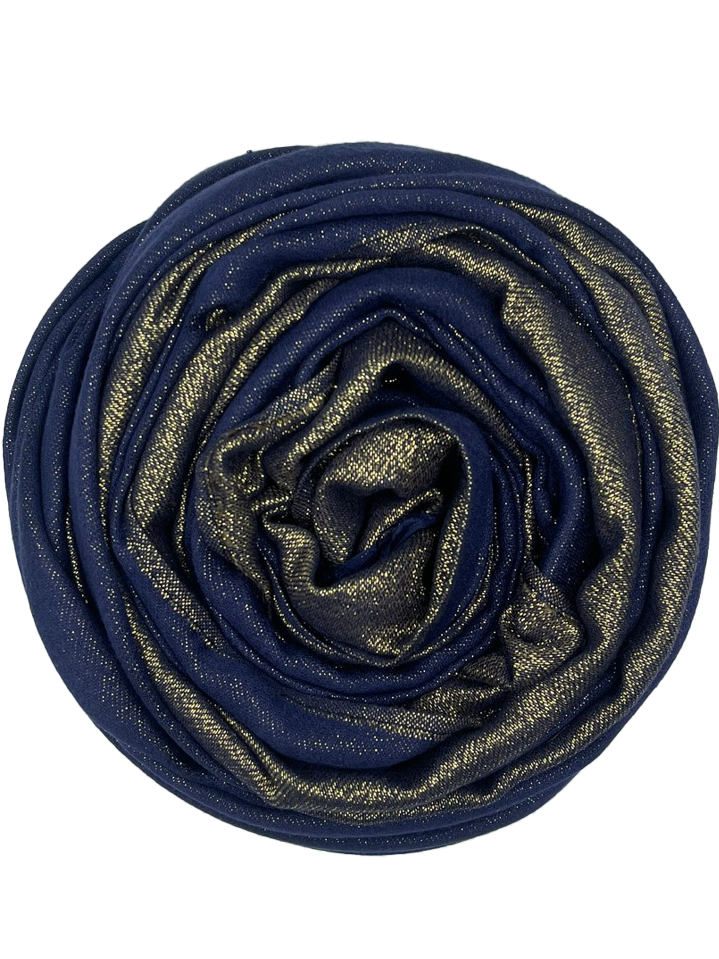 Glamour Scarf - Darkblue with gold - Hijab Boutique