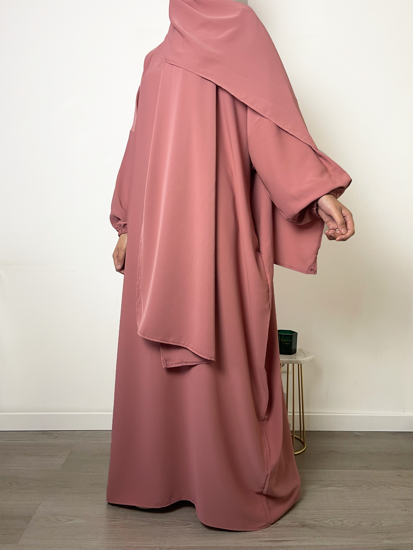 Abaya tweedelig - Pink - Hijab Boutique